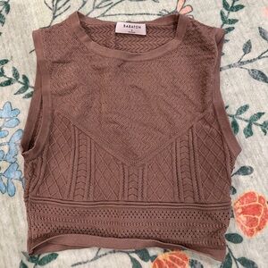 Aritzia Babaton Textured Tan Tank Top